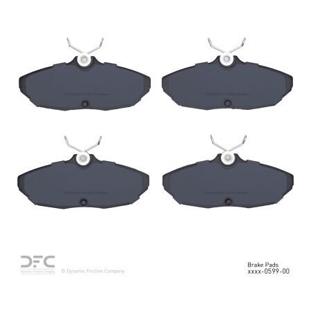 Dynamic Friction Co DFC 3000 Semi-Metallic Brake Pads - 1311-0599-00